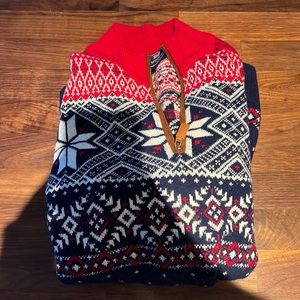 Vineyard Vines Christmas Sweater 1/4 Zip. Wool.